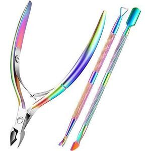 Cuticle Trimmer Cuticle Remover With Cuticle Pusher, Professional Stainless